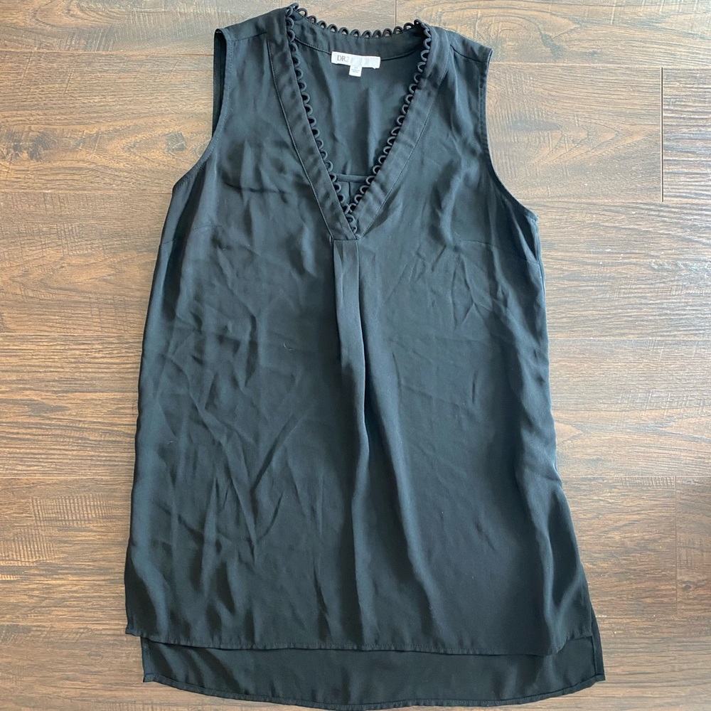 Womens black tank blouse